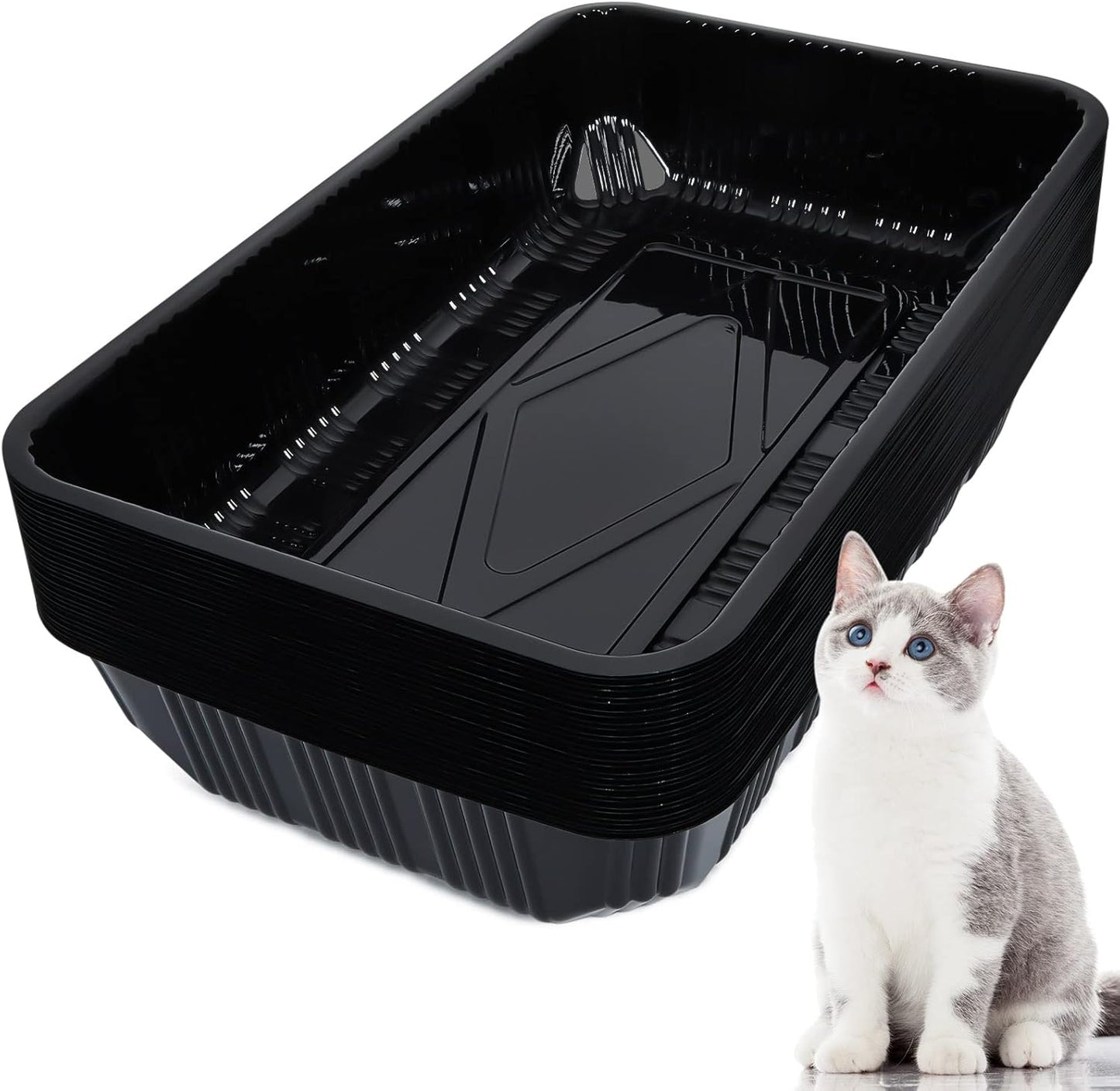 Tessco for you 30 Pack Disposable Cat Litter Trays for Pets