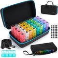 Monthly Pill Organizer 4 Times a Day - Hard Travel Case for 30 Days