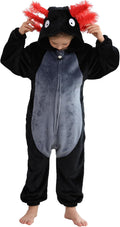Axolotl Onesie for Kids Unisex Flannel Pajamas - Cozy Warm Sleepwear