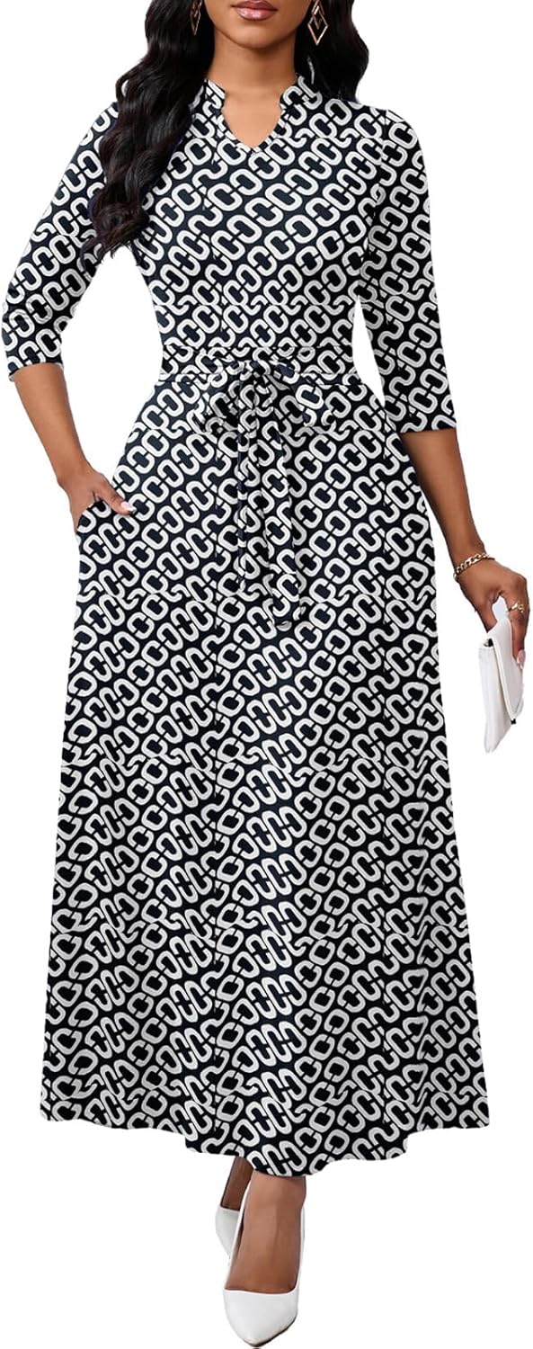 Maxi Dresses for Women Semi Formal Long Dress with Pockets