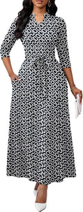 Elegant Maxi Dress for Women with Pockets - Semi Formal Style