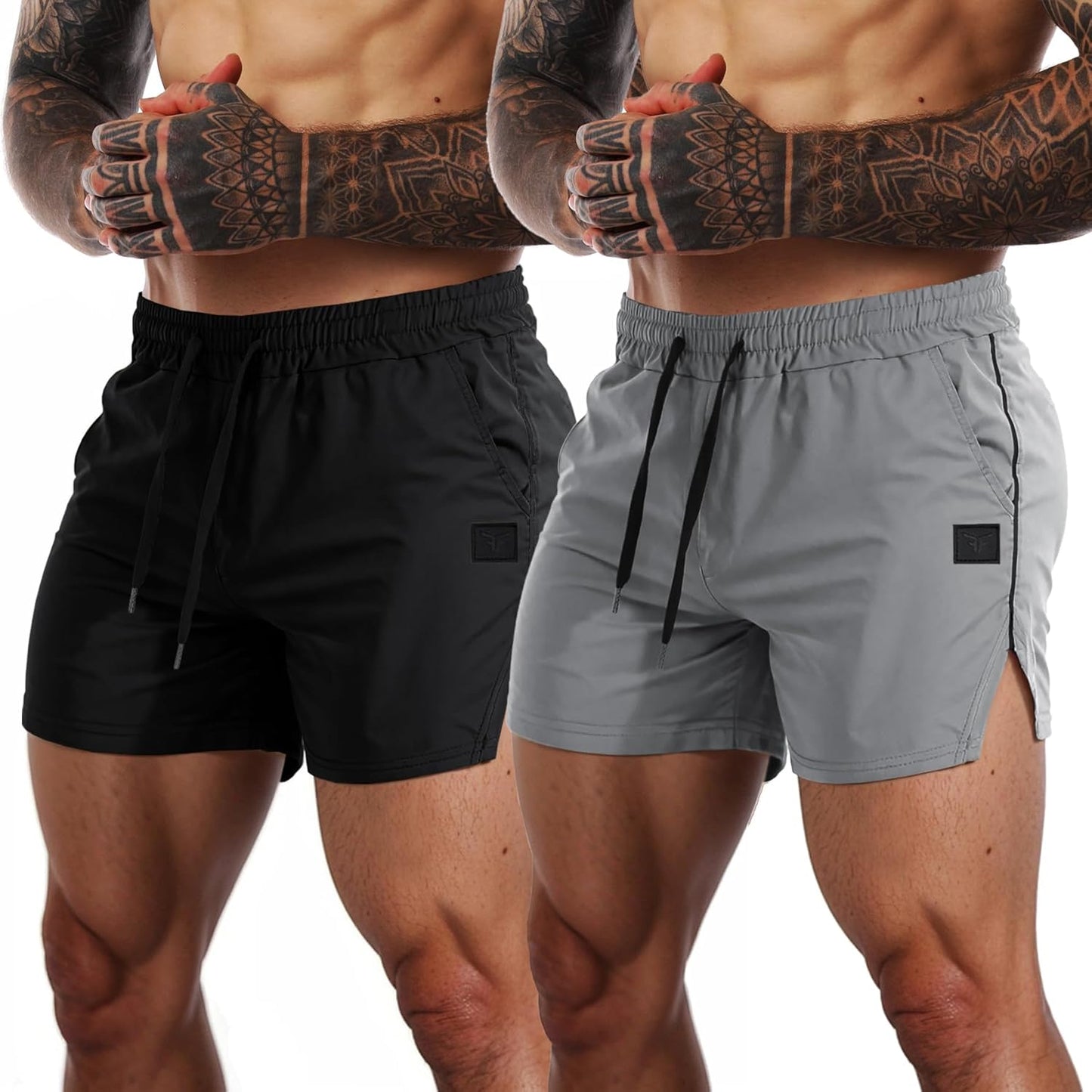 FLYFIREFLY Men's Gym Workout Shorts Quick Dry Lightweight Athletic
