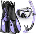WONDSY Snorkel Set with Panoramic Mask and Dry Top Snorkel