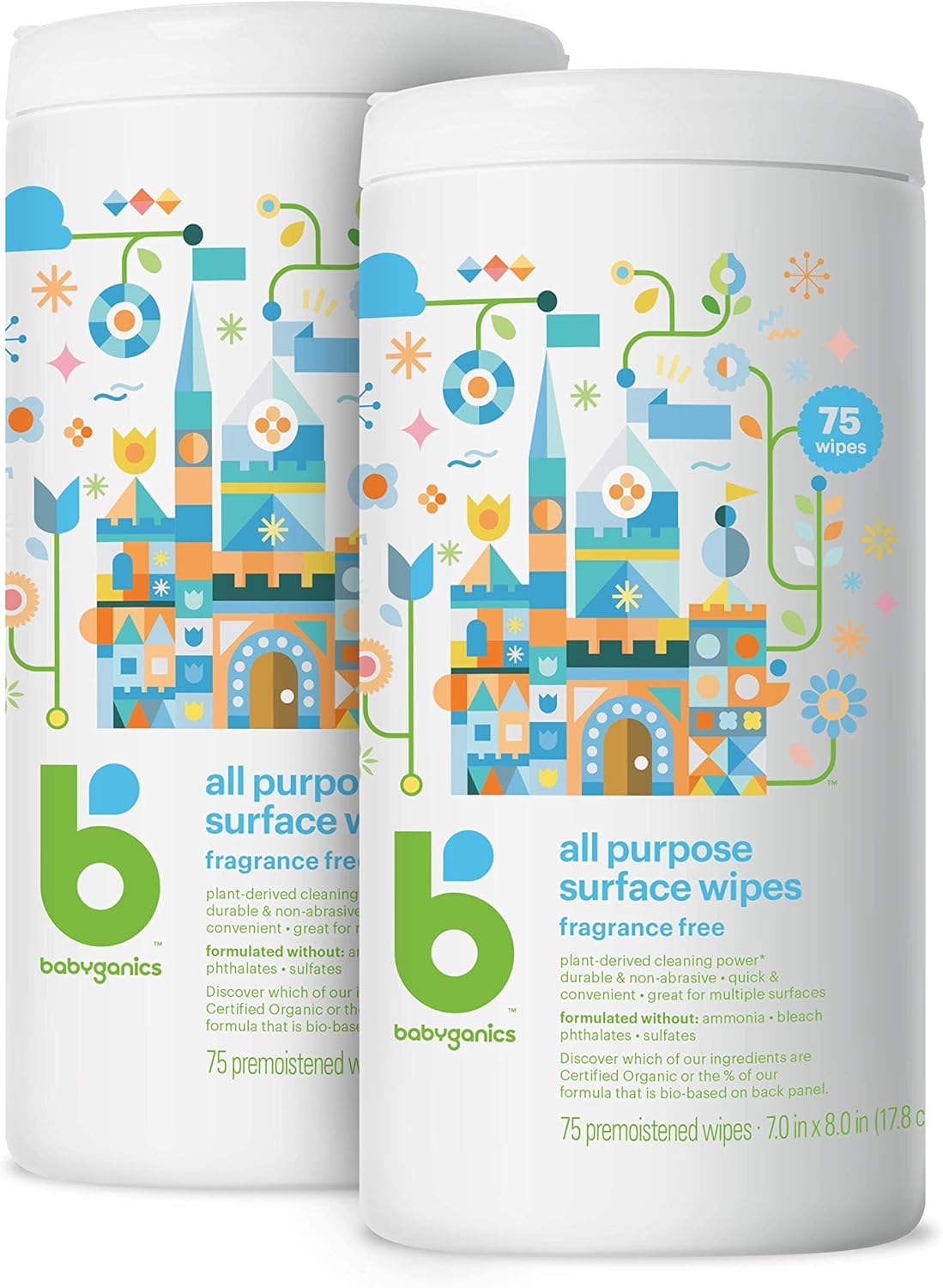 Babyganics Plant-Based Surface Wipes, Gentle Clean