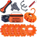 Led Road Flares 6 Pack LED Flares Emergency Kit - Rechargeable Warning