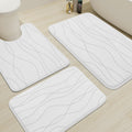 Memory Foam Bathroom Rug Set 3 Piece - Ultra Absorbent Comfort