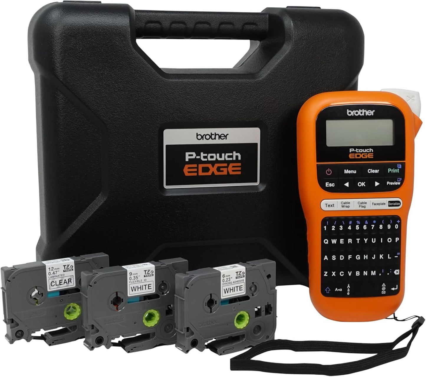 Brother PT-E110BP Contractor Kit: Handheld Industrial Label Printer