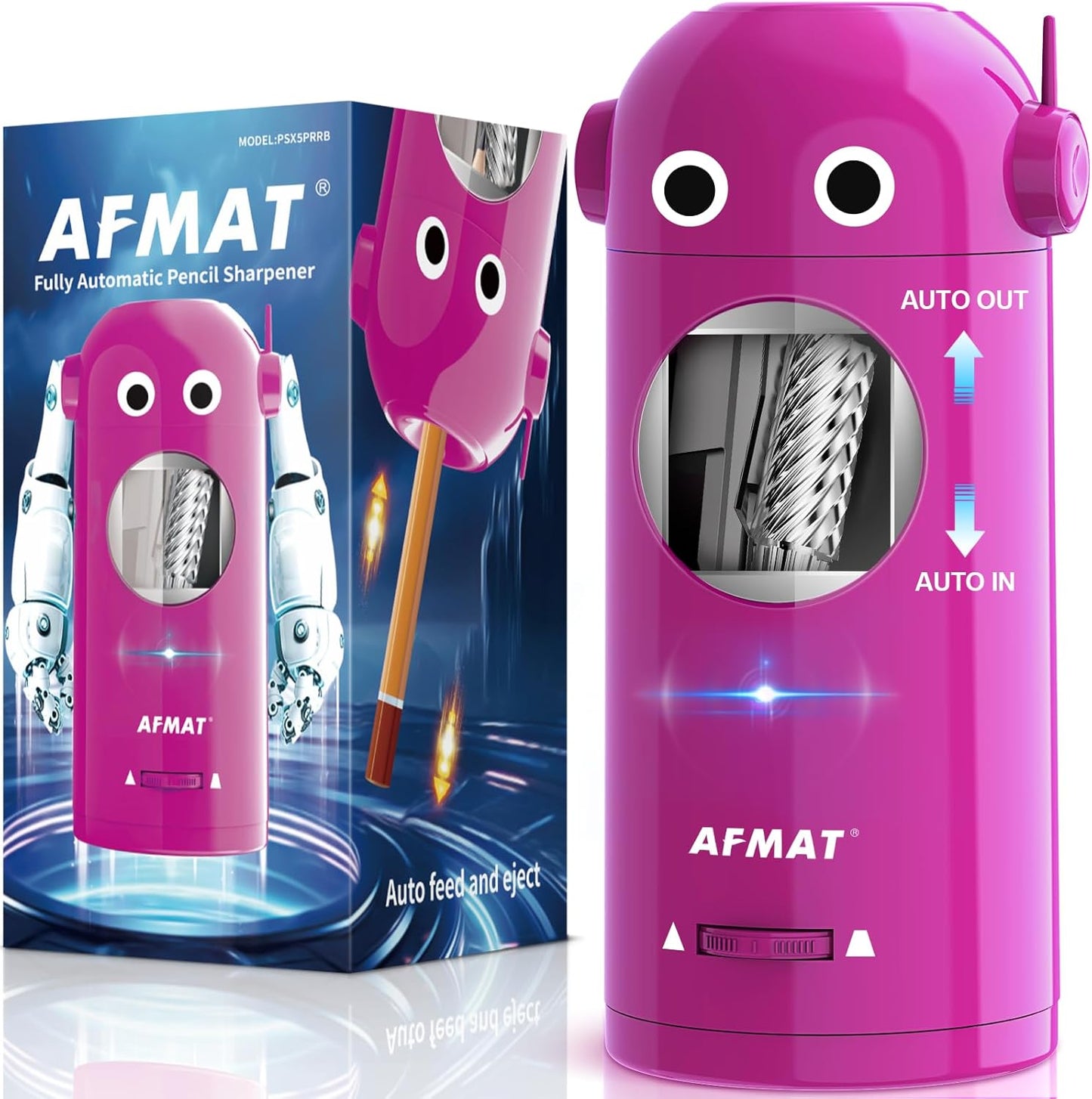 AFMAT Electric Pencil Sharpener for Colored Pencils - Pink