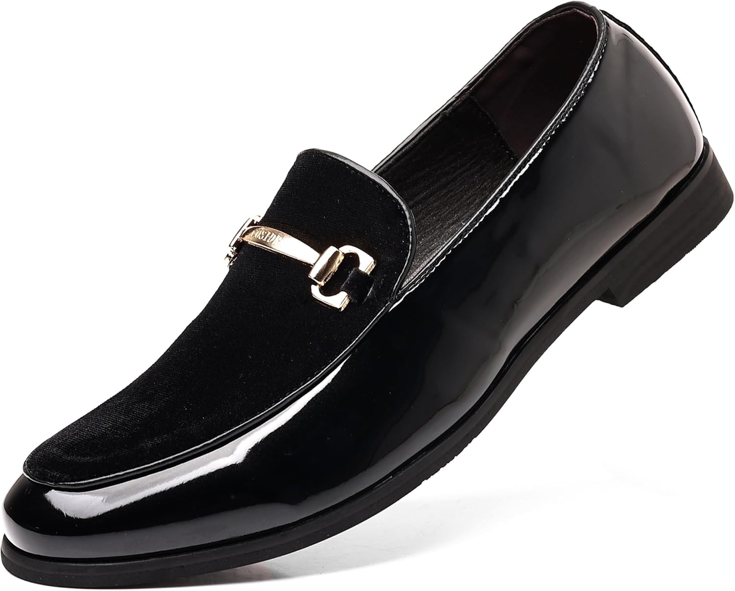 COSIDRAM Men's Casual Shoes Stylish Velvet Patent Loafers