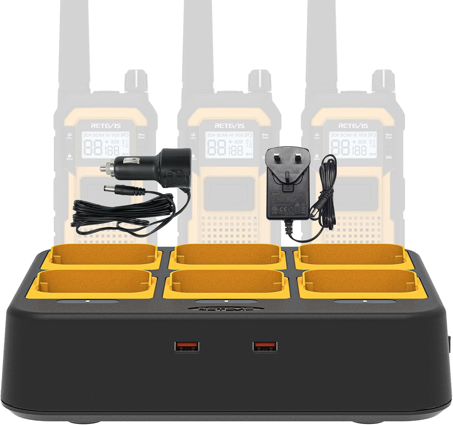 Retevis RB48 RB48Plus Six-Way Walkie Talkie Charger Review