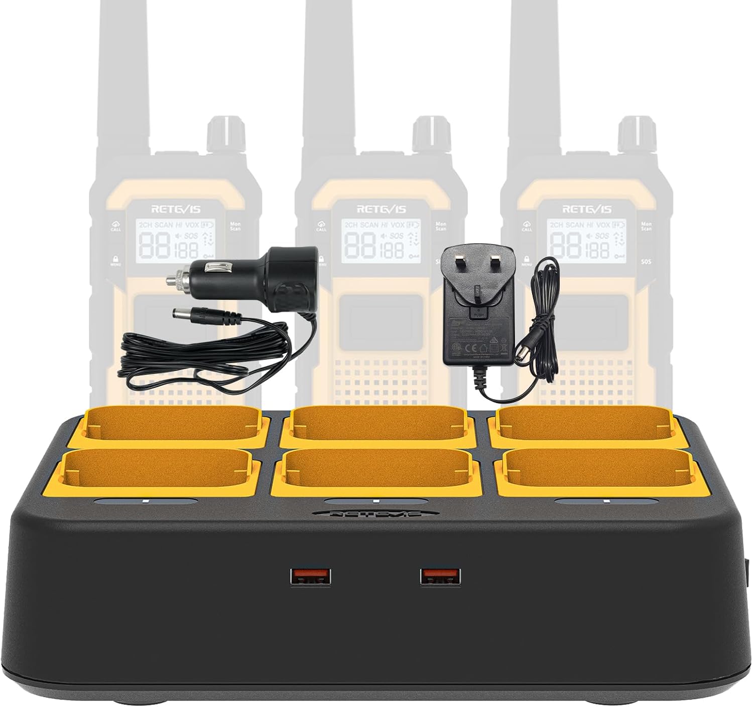 Retevis RB48 RB48Plus Six-Way Walkie Talkie Charger Review