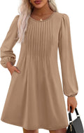 Fall Dresses for Women Long Sleeve Mini A Line Dress