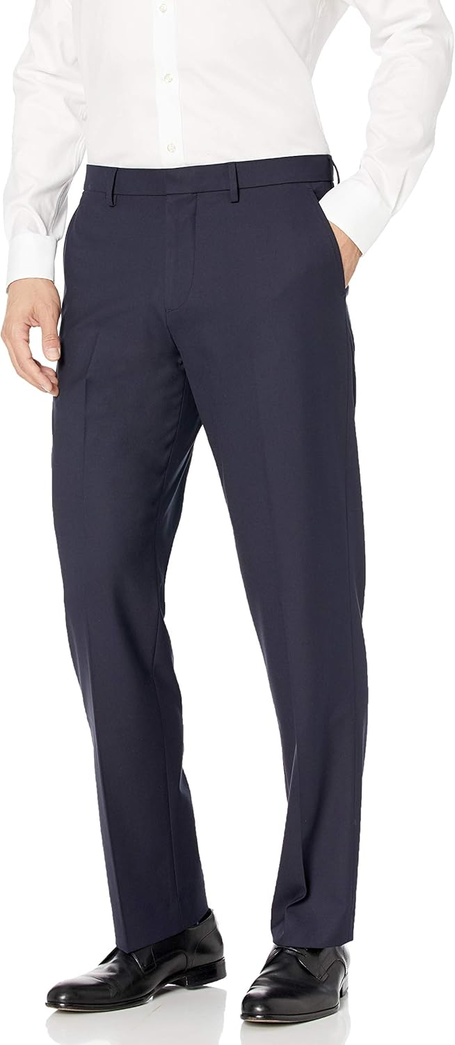 Classic-Fit Stretch Dress Pants for Men - Wrinkle-Resistant Style