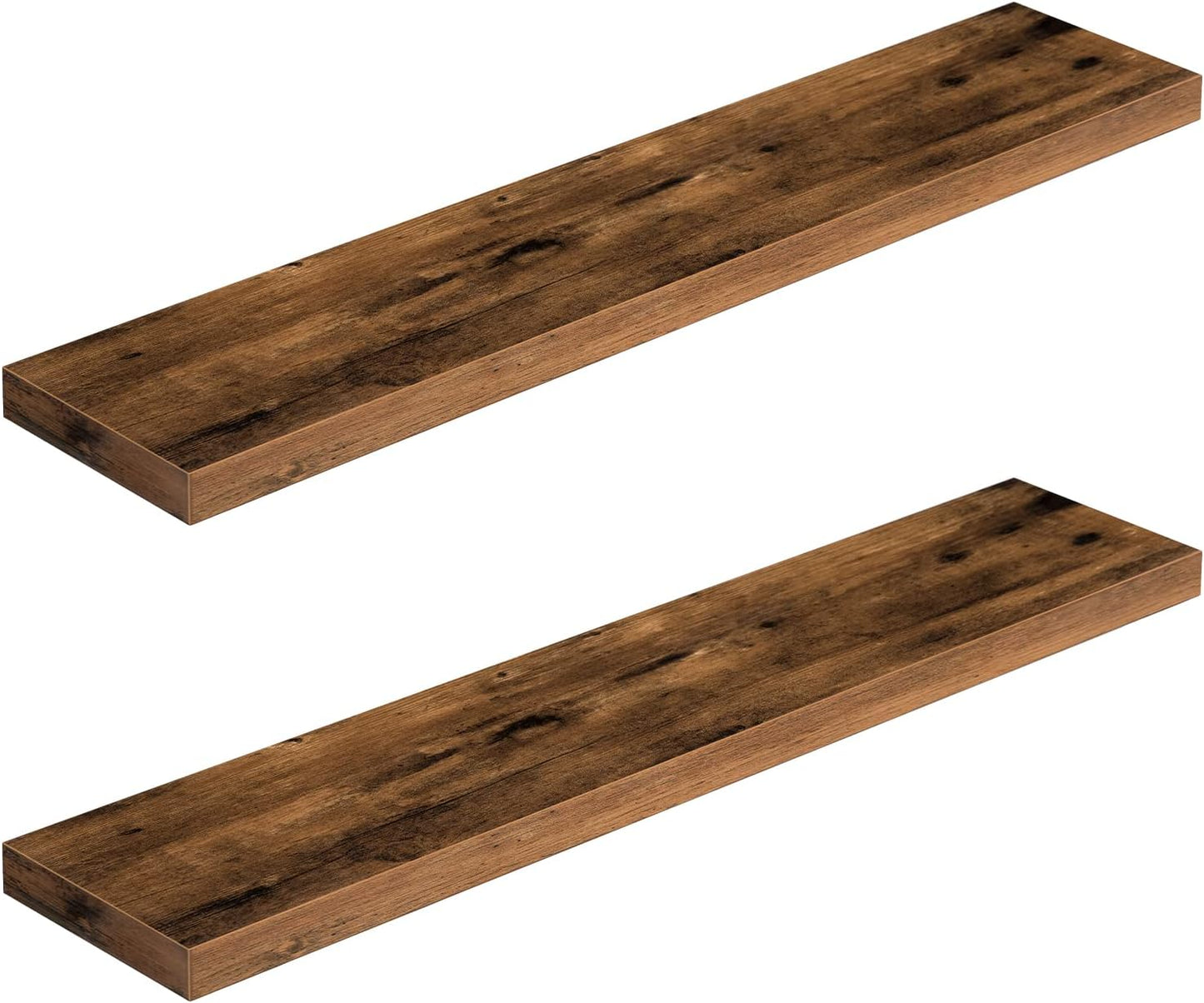 HOOBRO Floating Shelves for Wall - Rustic Brown Wall Shelf Set
