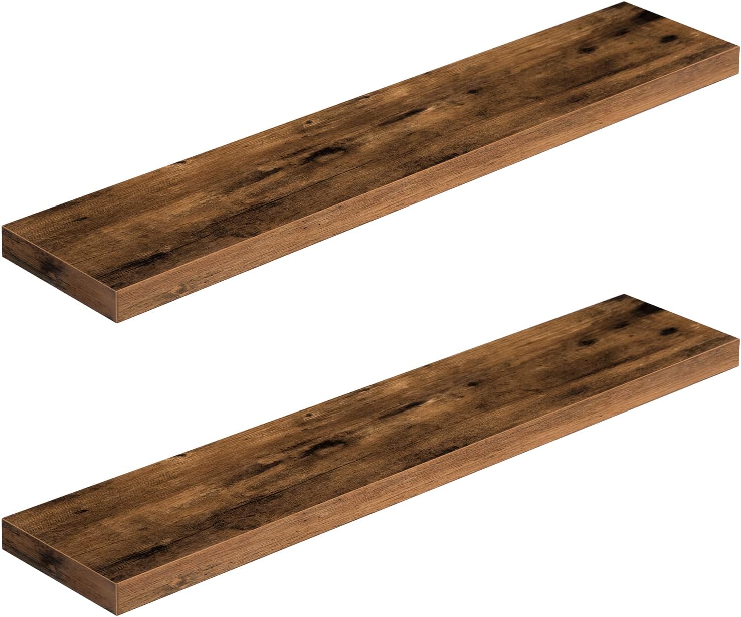 HOOBRO Floating Shelves for Wall - Rustic Brown Wall Shelf Set