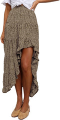 BTFBM Women's Flowing Boho Skirt Dress Ideal for Summer and Fall