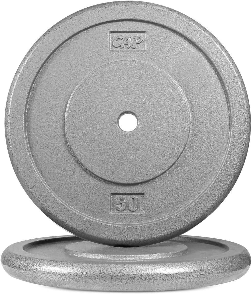Traditional Classic 1-inch Hole Solid Cast Iron Weight Plates