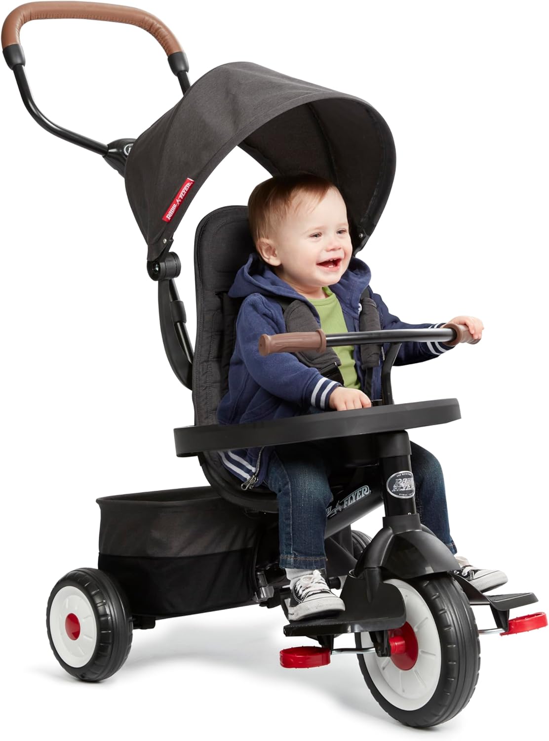Toddler Bike Tricycle for Ages 2-4, 4-in-1 Stroll 'N Trike