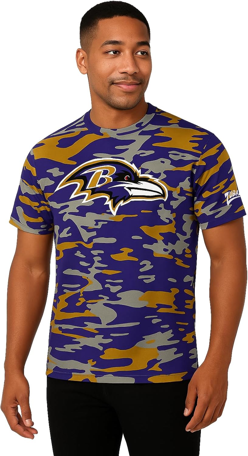 Zubaz NFL Teams Men's Short Sleeve Graphic T-Shirt in Team Colors
