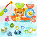 Bath Toys for Kids 1-3 Fishing Games Wind-up Turtle Bath Set - Fun