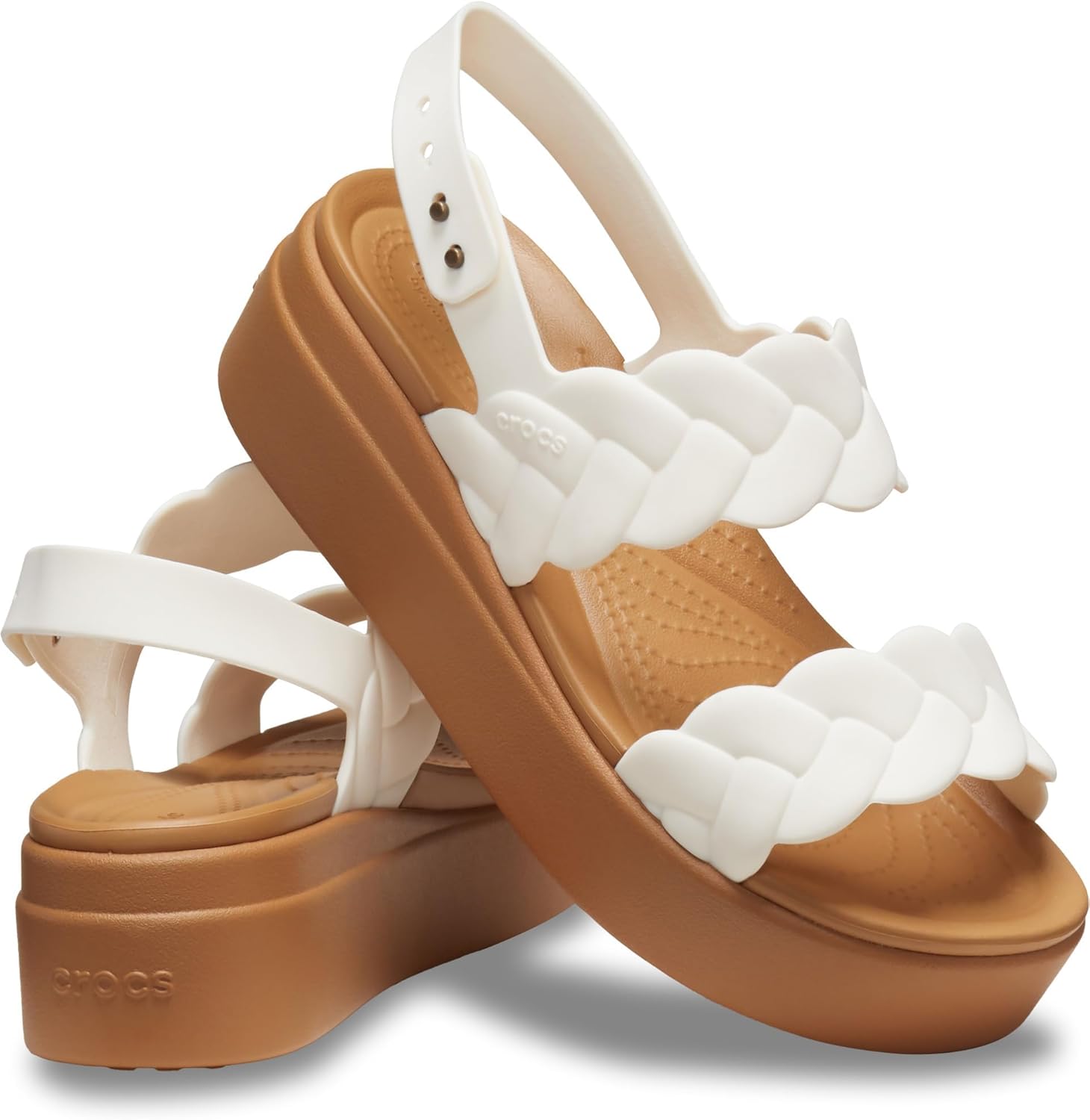 Crocs Womens Brooklyn Woven Low Wedge for Stylish Comfort