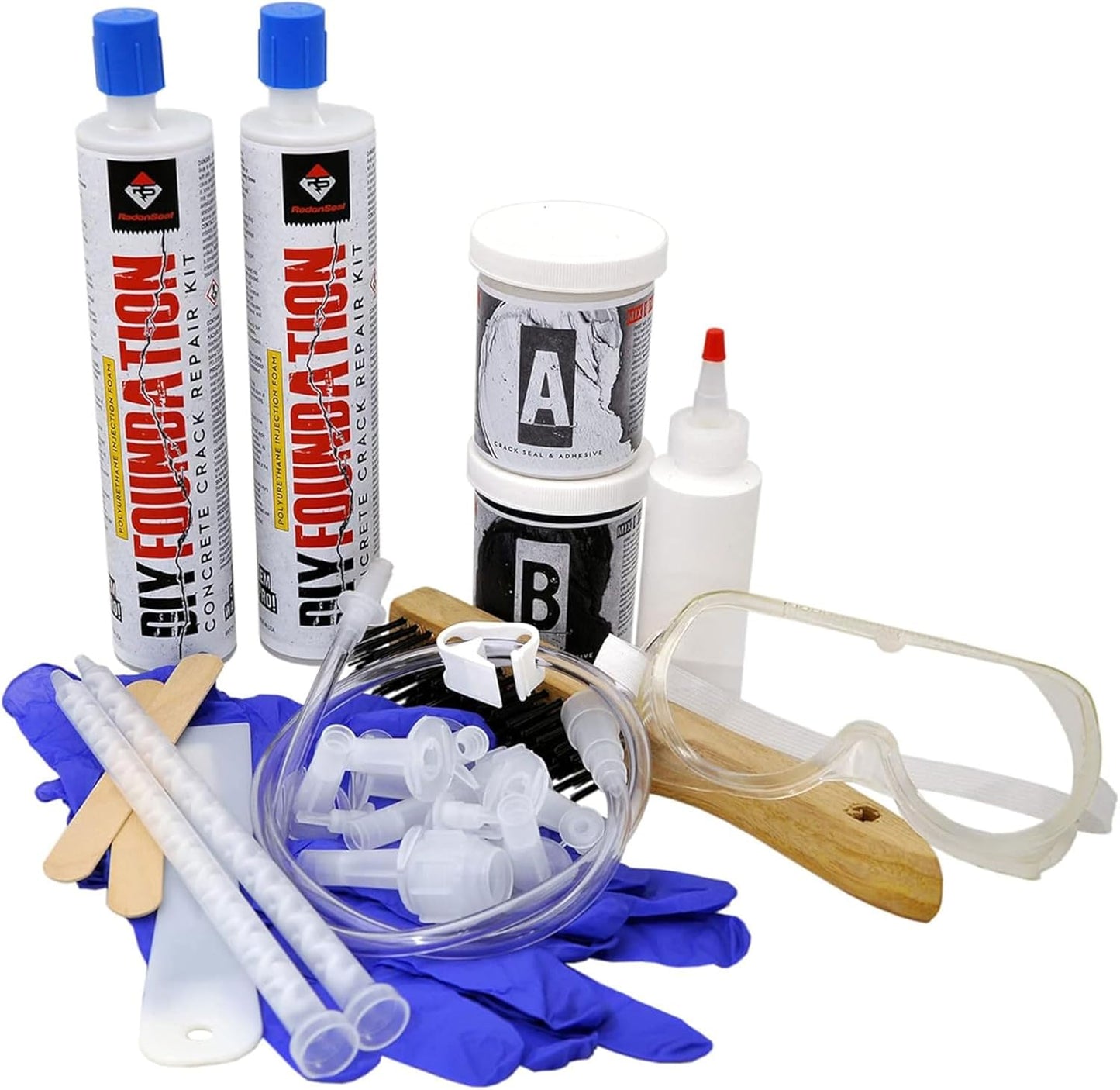 RadonSeal Complete DIY Foundation Crack Repair Kit for Homeowners
