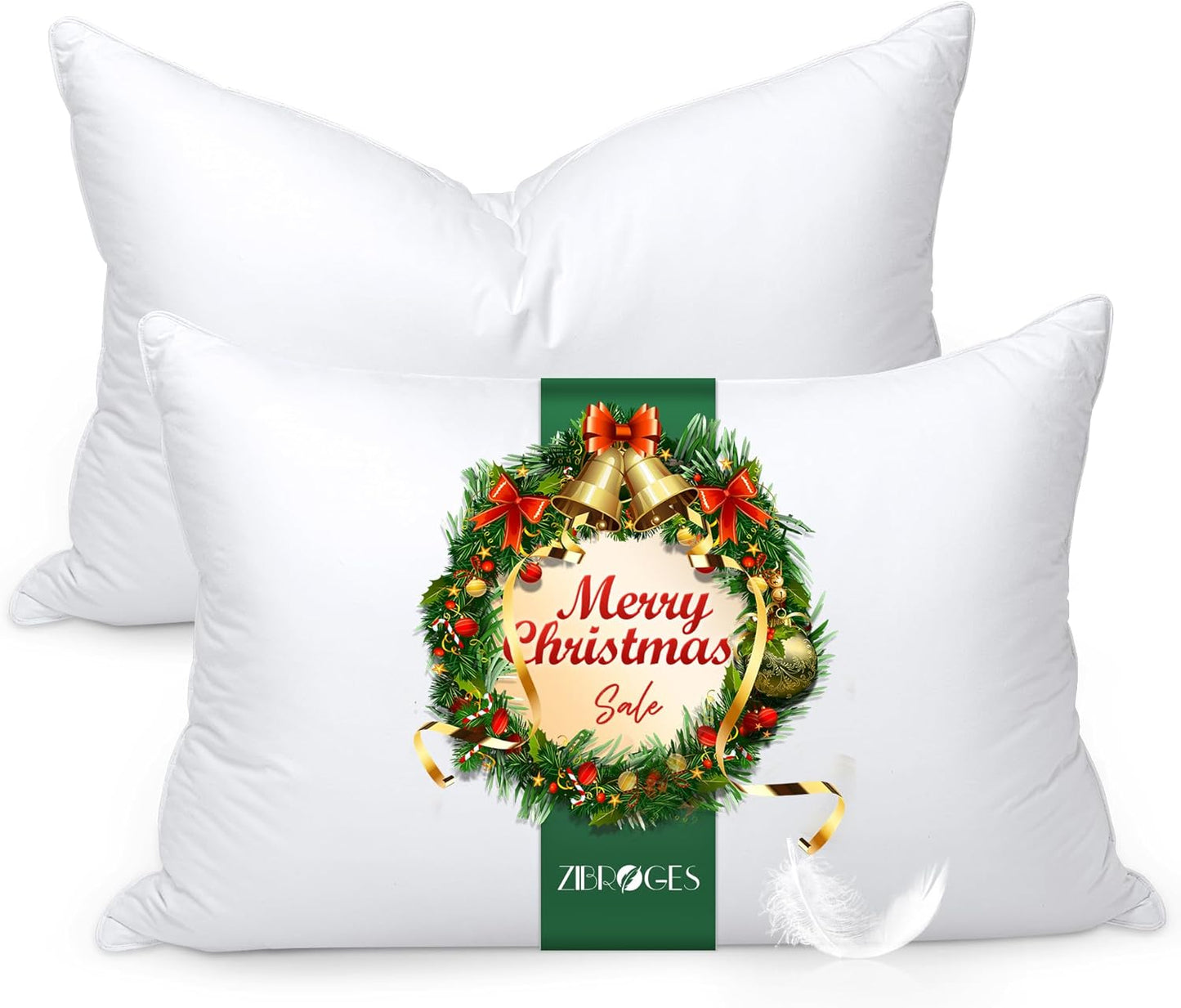 Feather Pillows Queen Size Set of 2 for Ultimate Comfort