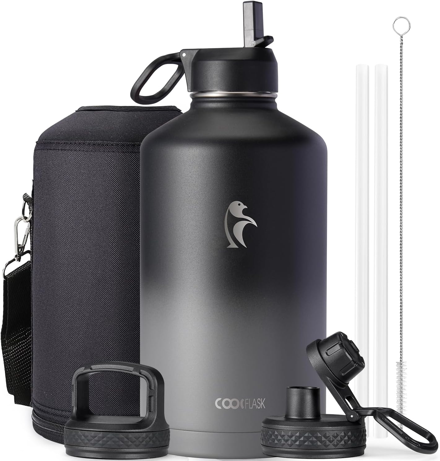 Coolflask 128 oz Gallon Water Bottle for Sports and Gym Use