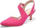 mysoft Women's 2 in Kitten Pumps Slingback - Comfortable Low Heels