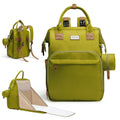 Diaper Bag Backpack Yellow Green - Multifunctional Changing Station