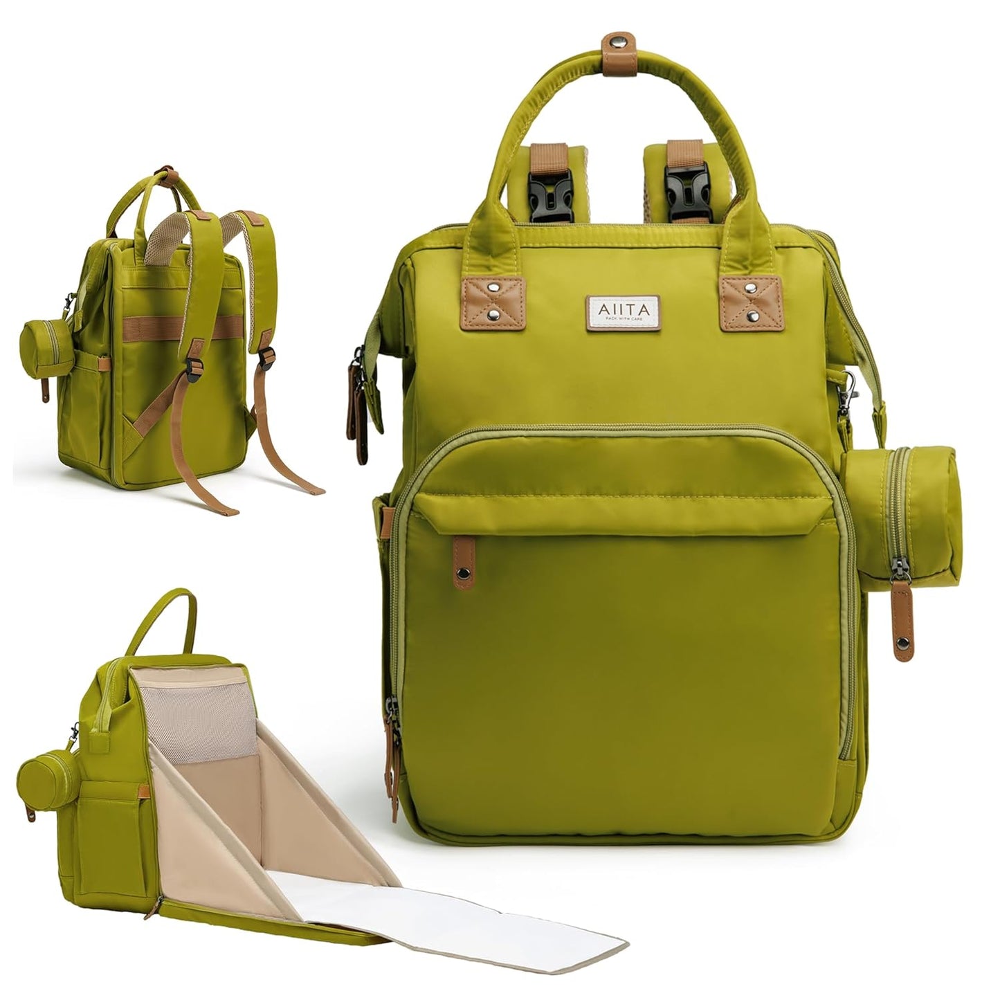 Multifunction Diaper Bag Backpack with Changing Station for Parents