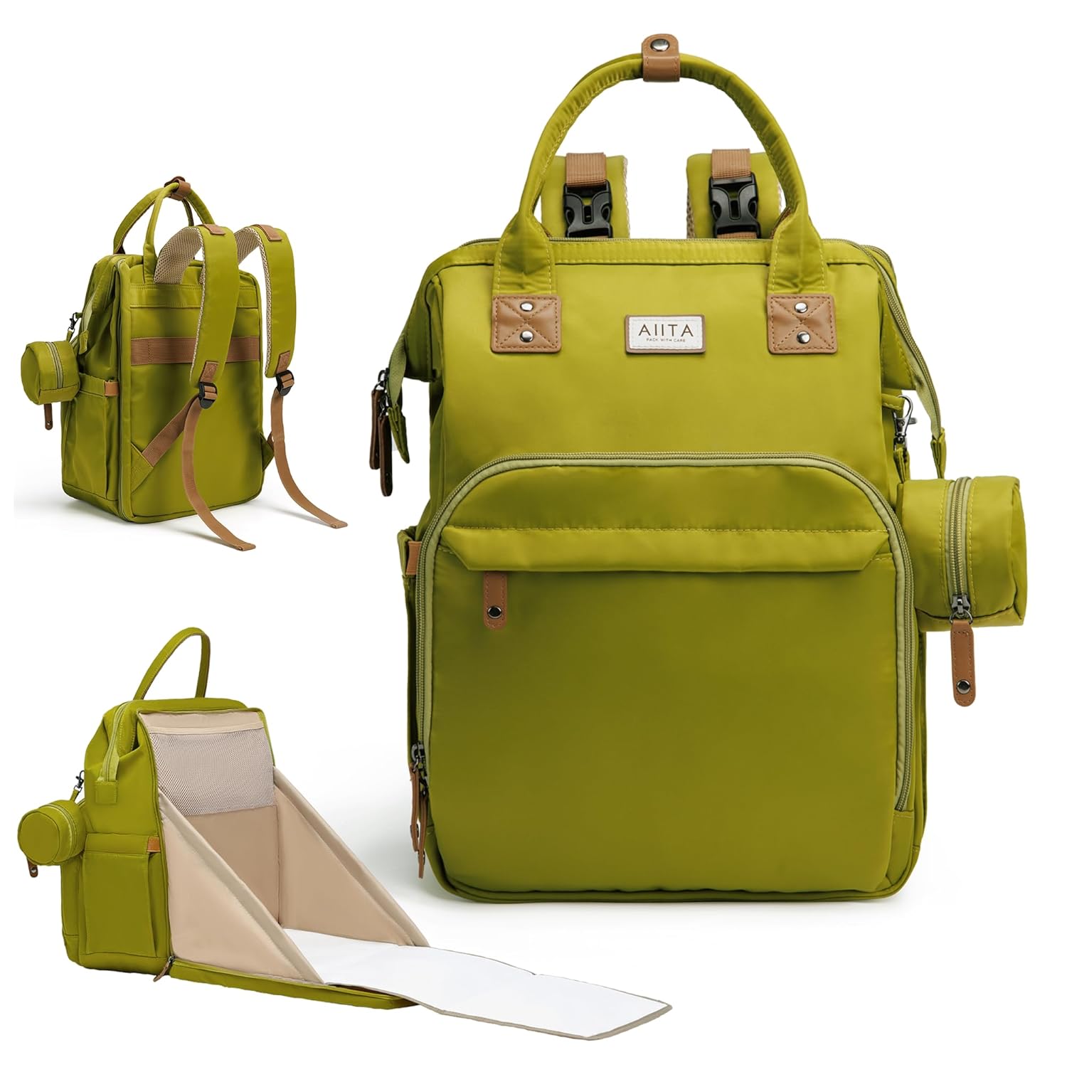 Multifunction Diaper Bag Backpack with Changing Station for Parents