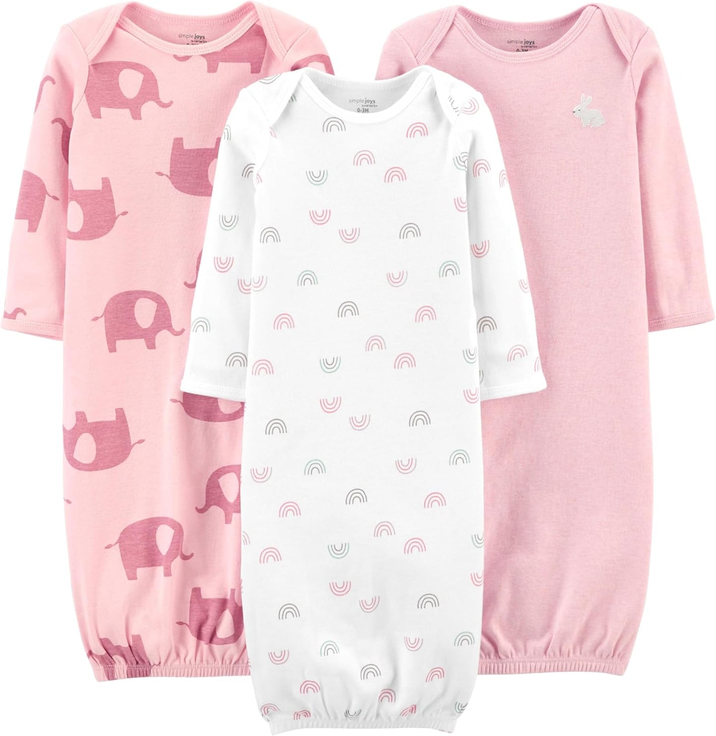 Carter's 3-Pack Cotton Sleeper Gown Set
