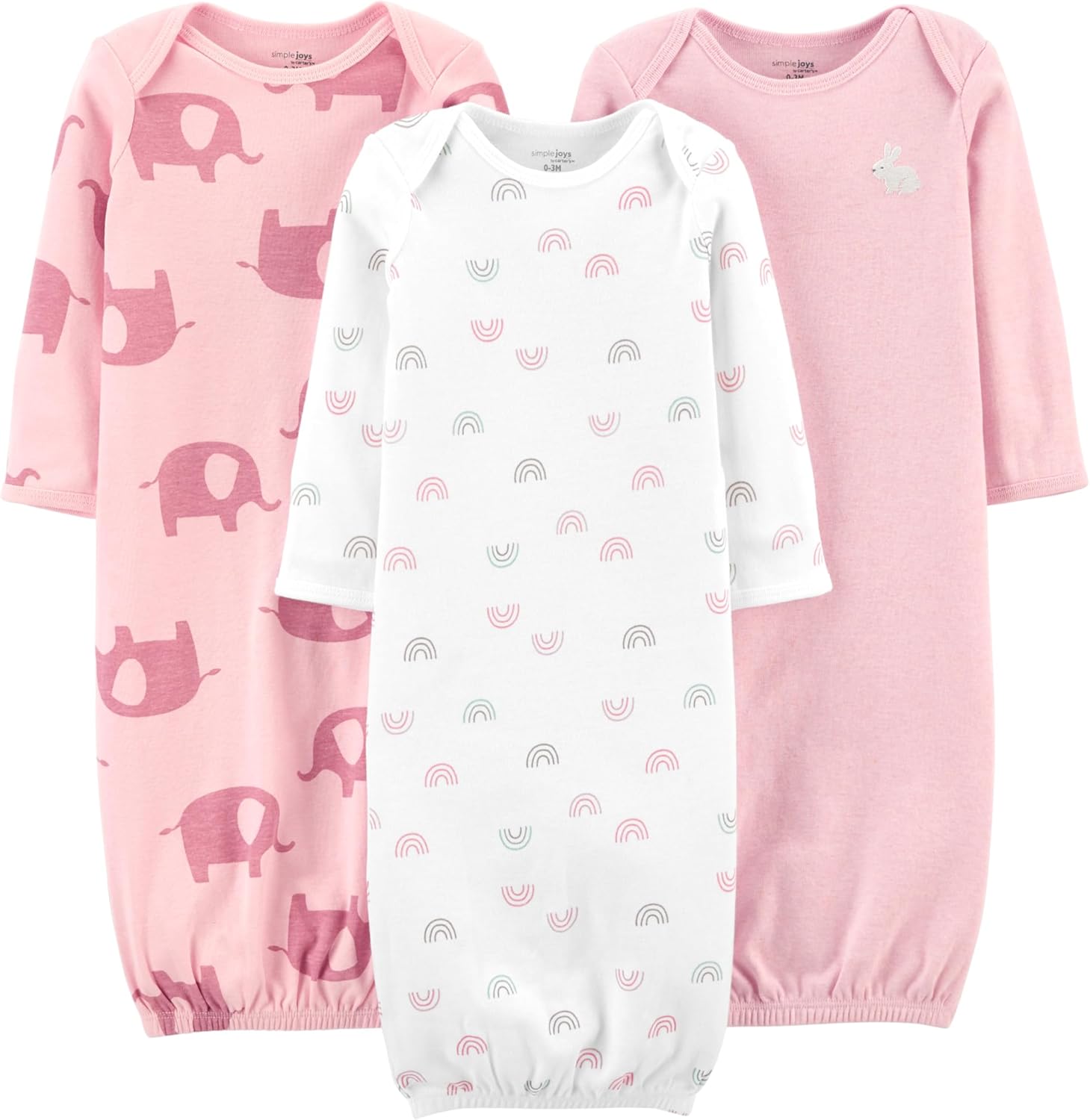 Carter's 3-Pack Cotton Sleeper Gown Set