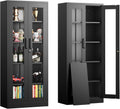 Home and Office Display Cabinet with Elegant Glass Doors