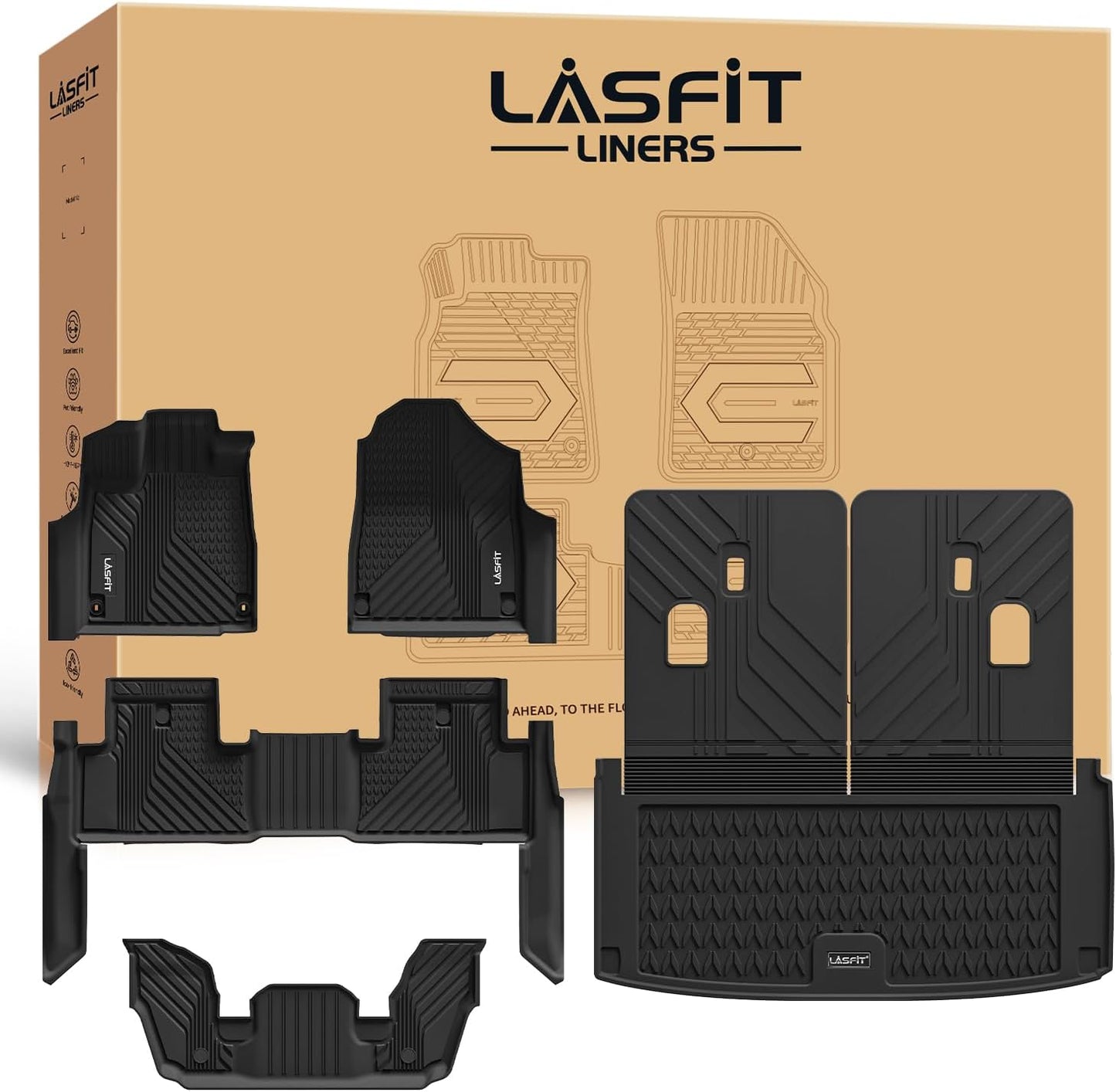 Custom Fit LASFIT Floor Mats for Acura MDX 2022-2026 Models