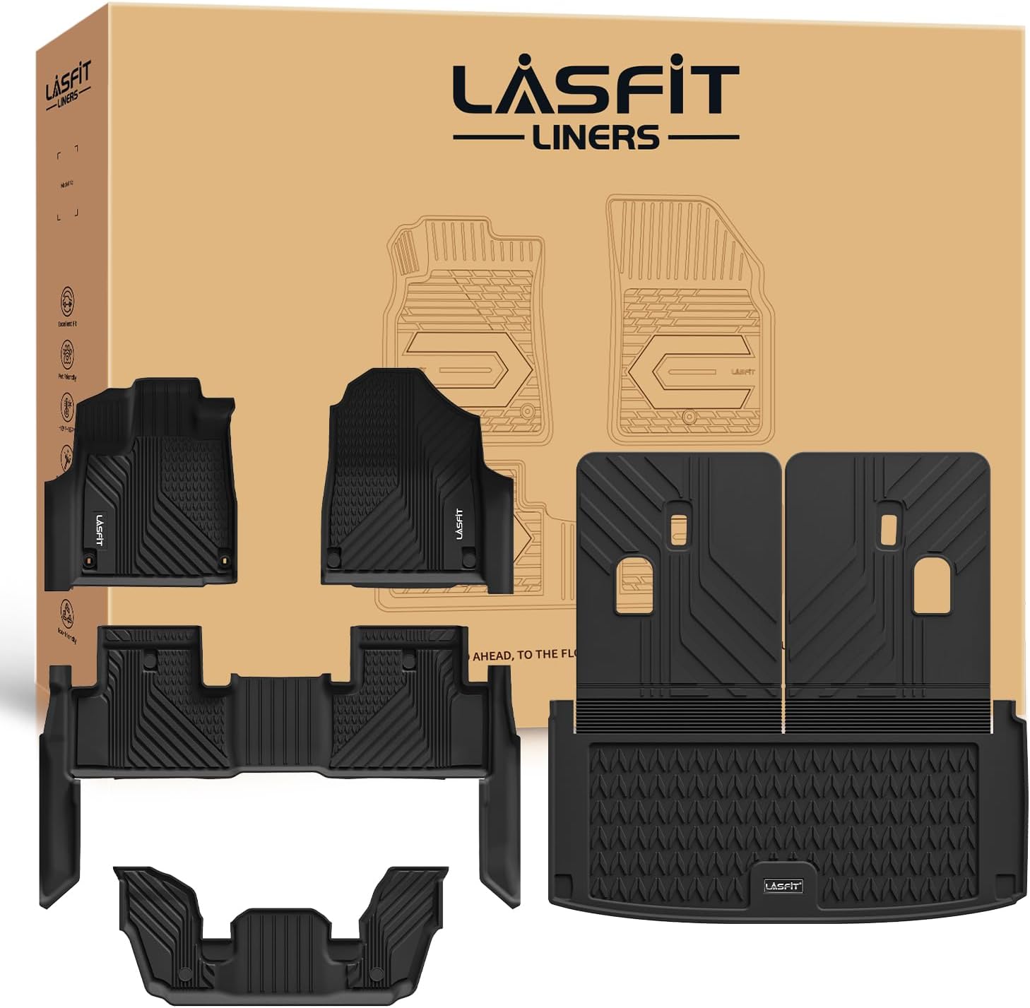 Custom Fit LASFIT Floor Mats for Acura MDX 2022-2026 Models