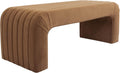 Arch Channel Bench for Living Room & Bedroom - Rust Orange Velvet