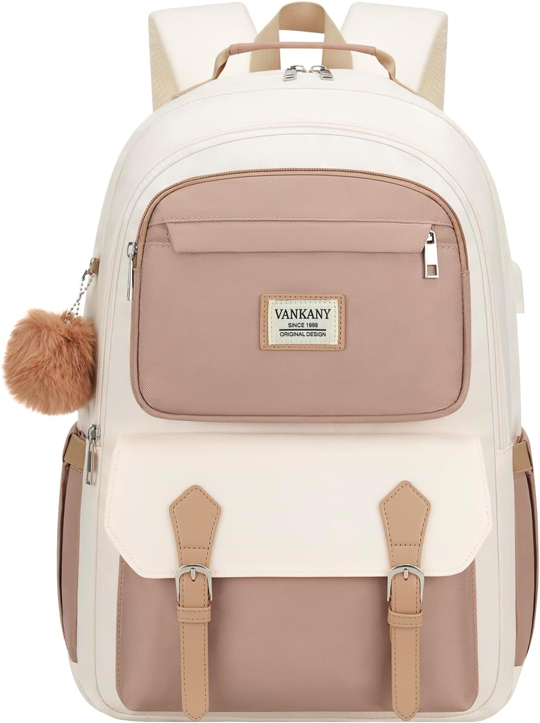 Cute Laptop Bookbag for Teen Girls, Stylish 17.3in Backpack