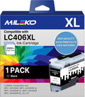 LC406 Ink Cartridges for Brother Printer Black Compatible LC406XL