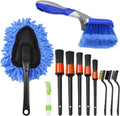 Car Detailing Brush Set 11pcs - Versatile Interior & Exterior Cleaner