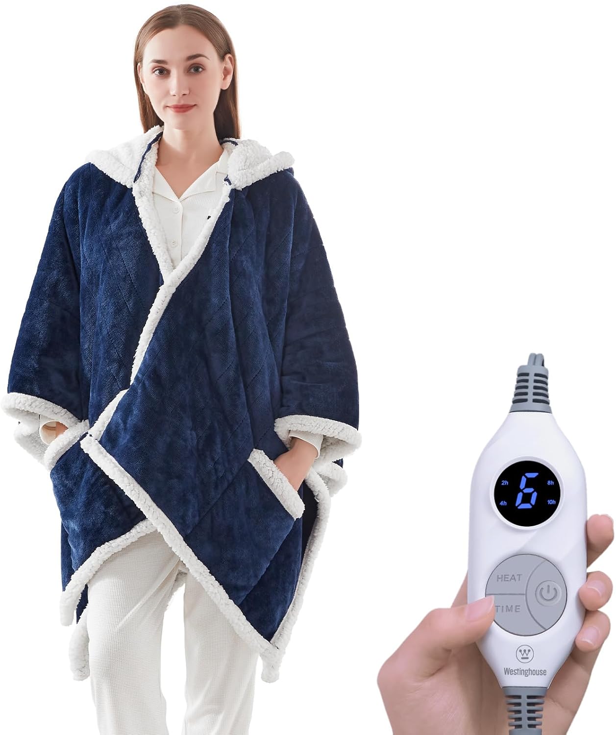 Wearable Heated Throw Blanket - Cozy Electric Heated Wrap