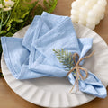 Cloth Napkins Blue Fall Thanksgiving Reusable Linen Cotton Set of 20