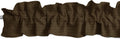 Faux Burlap Sleeve Topper Valance 120in x 9in - Soft Ruffled Accent