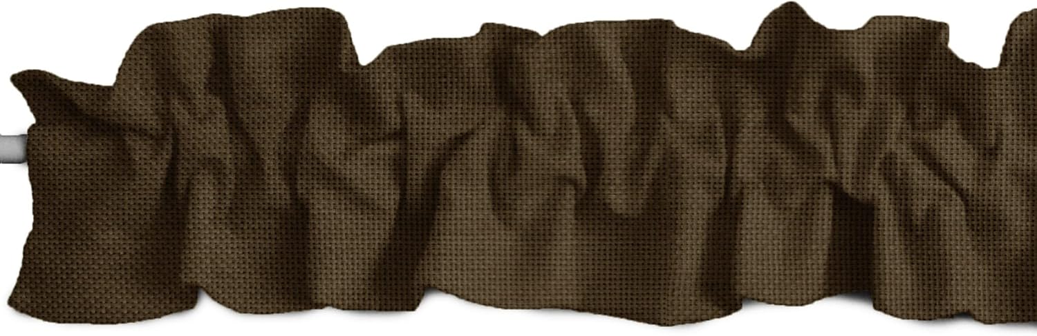 Faux Burlap Sleeve Topper Window Valance for Home Decor