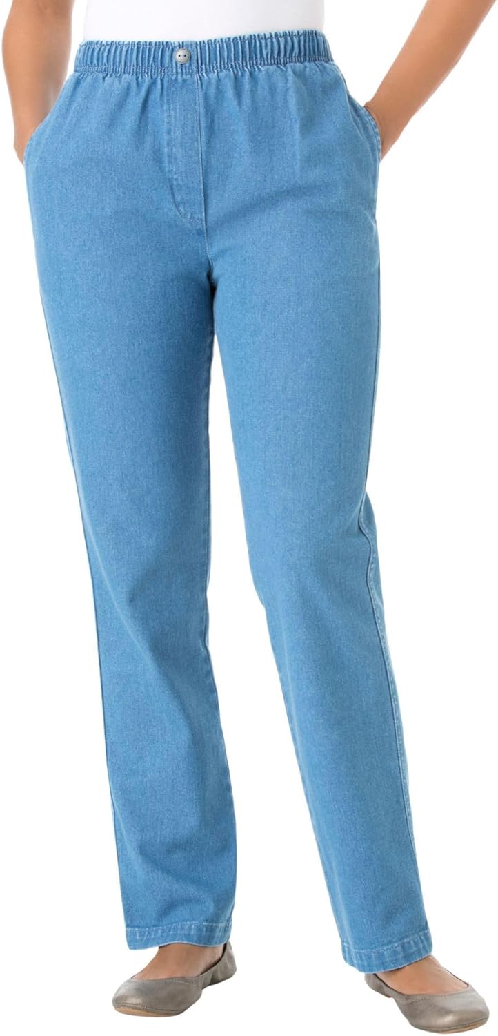 Plus Size 7-Day Straight-Leg Denim Jean for Everyday Comfort