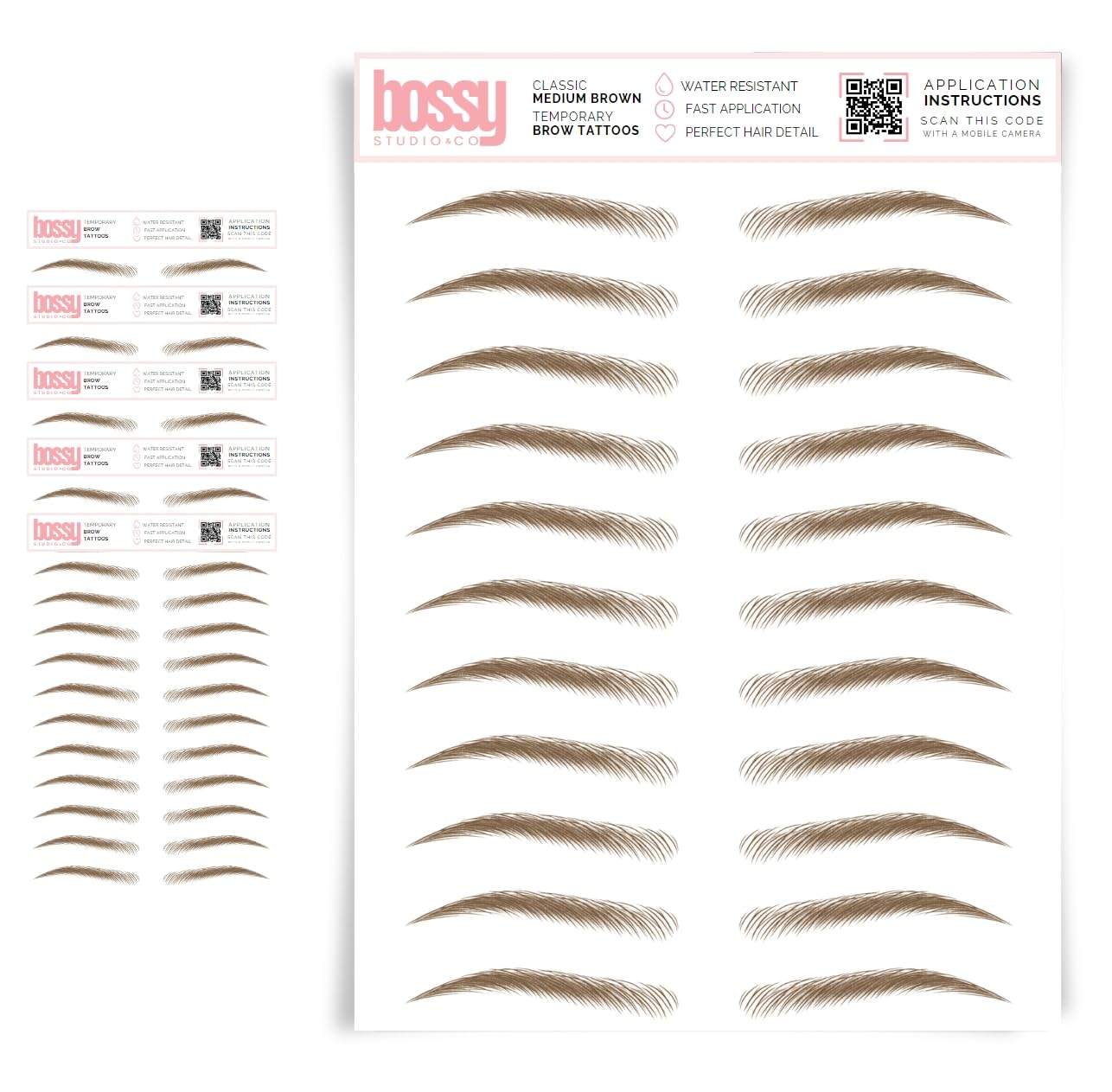 Temporary Eyebrow Tattoos for Natural Hair-Like Brows