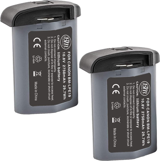 BM Premium LP-E19 High Capacity Batteries for Canon Cameras