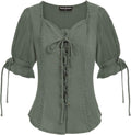 Scarlet Darkness Renaissance Shirts for Women Summer Plus Size