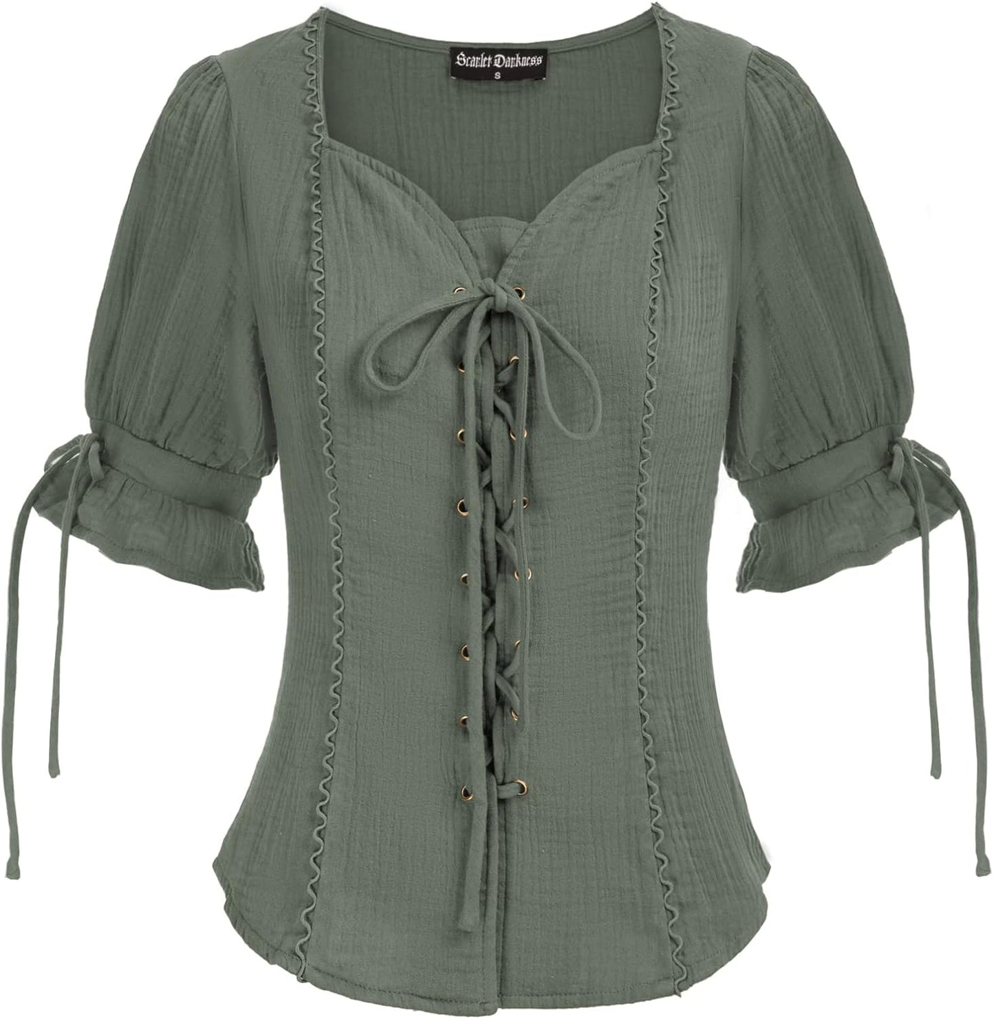 Scarlet Darkness Renaissance Shirts for Women Summer Plus Size